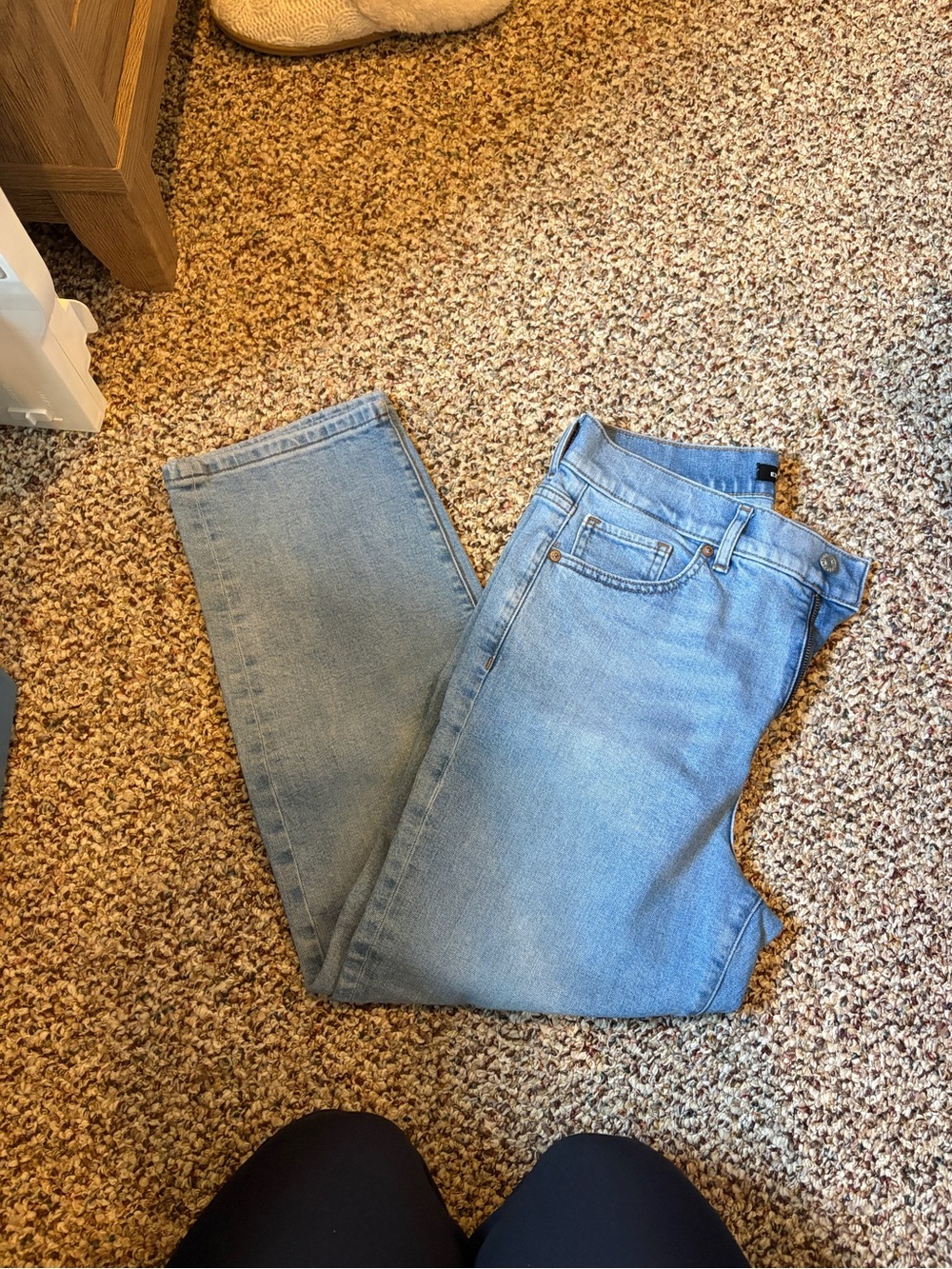 Express Light Blue Women’s Straight High Waisted Jeans